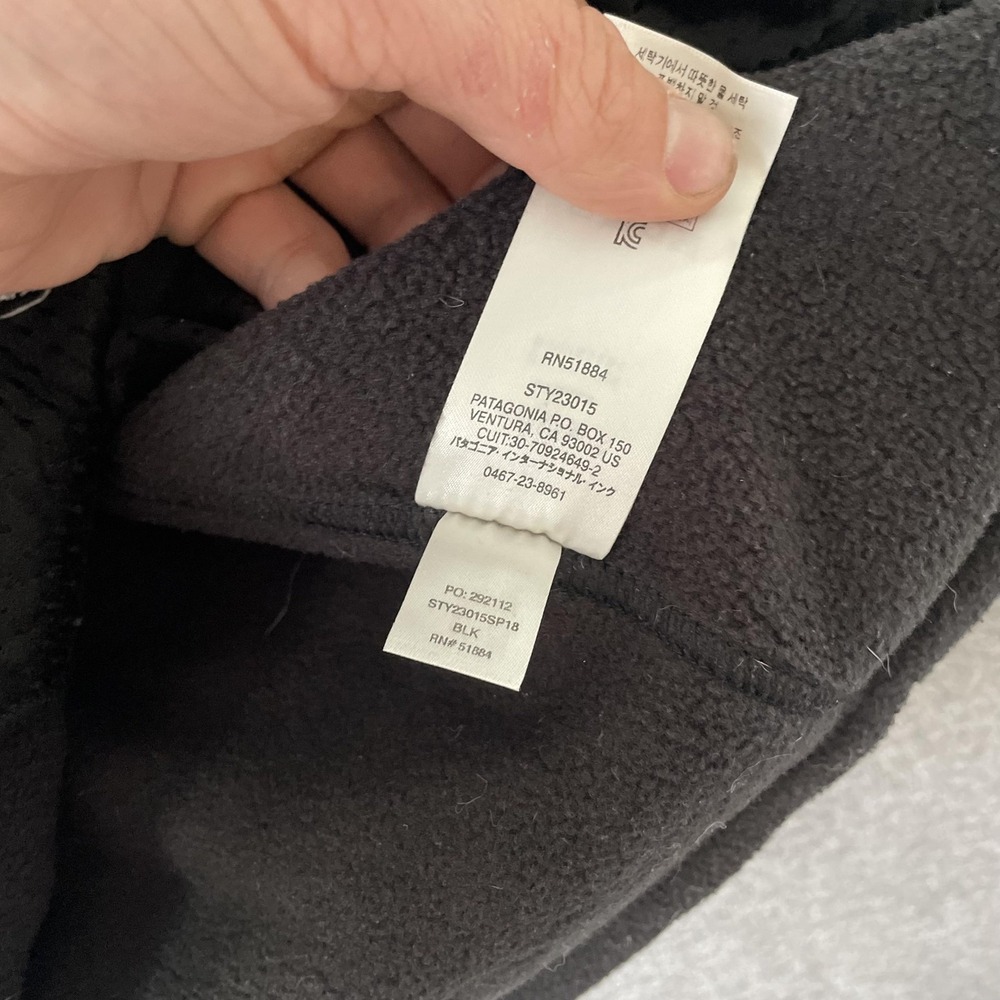 Patagonia Synchilla Vest Mens Large Black Fleece Full Zip OptumCare Logo - Picture 7 of 9